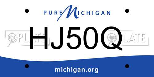 HJ50Q Michigan License Plate