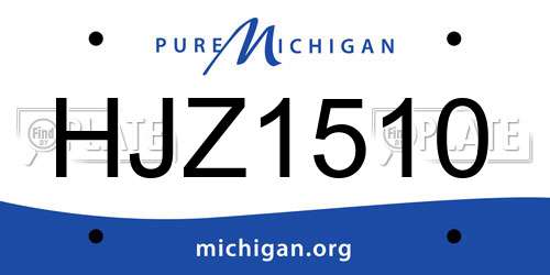 HJZ1510 Michigan License Plate