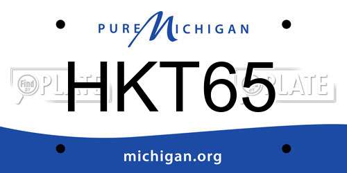 HKT65 Michigan License Plate
