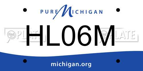 HL06M Michigan License Plate