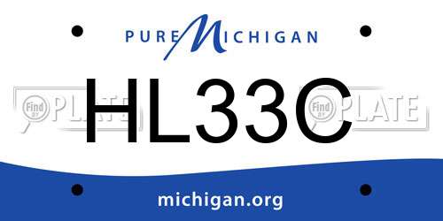 HL33C Michigan License Plate