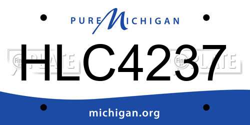 HLC4237 Michigan License Plate