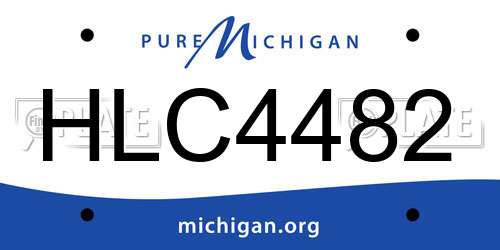 HLC4482 Michigan License Plate