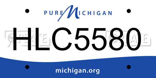 HLC5580 Michigan License Plate