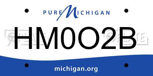HM0O2B Michigan License Plate