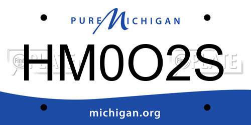 HM0O2S Michigan License Plate