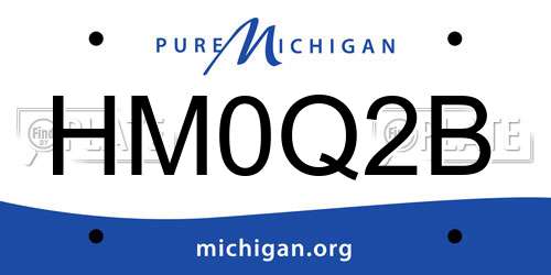 HM0Q2B Michigan License Plate