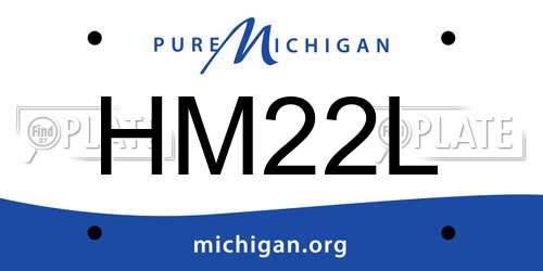 HM22L Michigan License Plate