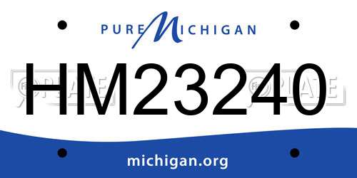 HM23240 Michigan License Plate