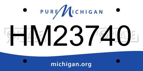 HM23740 Michigan License Plate