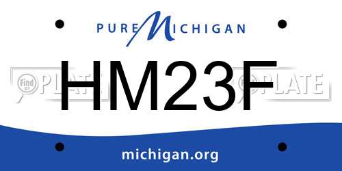 HM23F Michigan License Plate