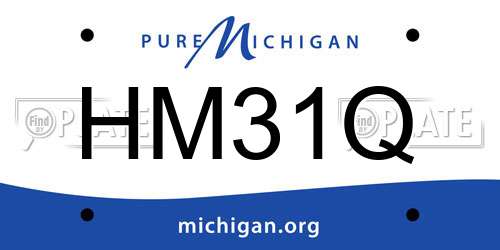 HM31Q Michigan License Plate