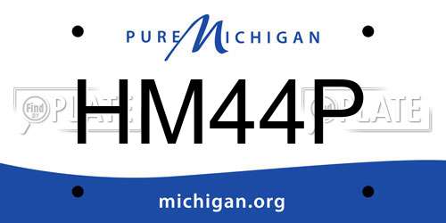 HM44P Michigan License Plate