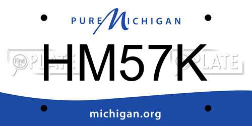 HM57K Michigan License Plate