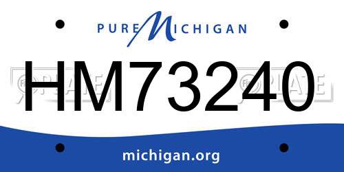 HM73240 Michigan License Plate