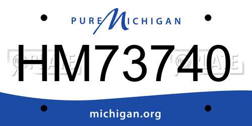 HM73740 Michigan License Plate
