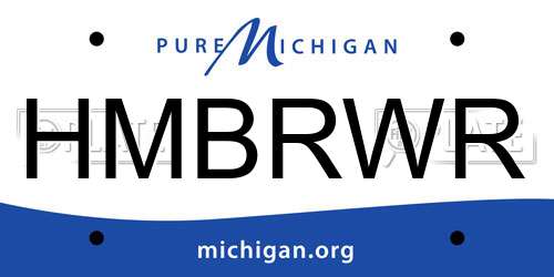 HMBRWR Michigan License Plate