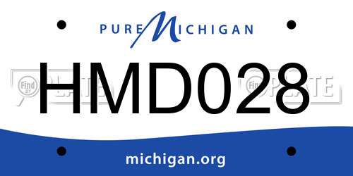 HMD028 Michigan License Plate