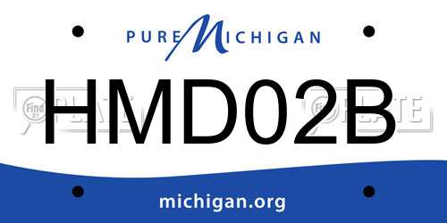 HMD02B Michigan License Plate