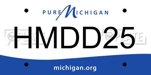 HMDD25 Michigan License Plate