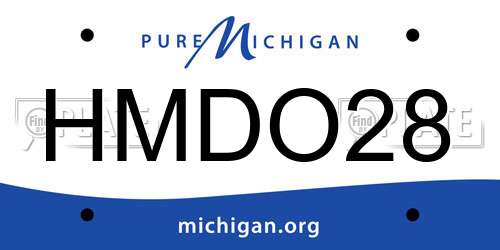 HMDO28 Michigan License Plate