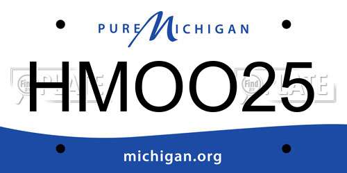 HMOO25 Michigan License Plate