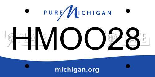 HMOO28 Michigan License Plate