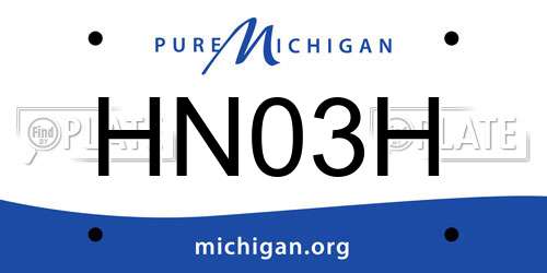 HN03H Michigan License Plate