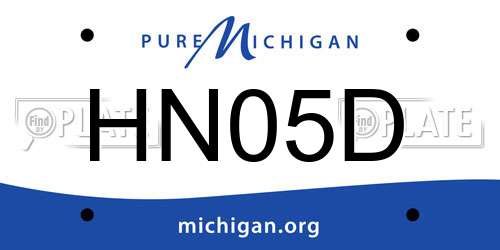 HN05D Michigan License Plate