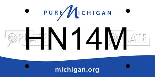 HN14M Michigan License Plate