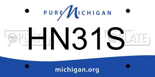 HN31S Michigan License Plate
