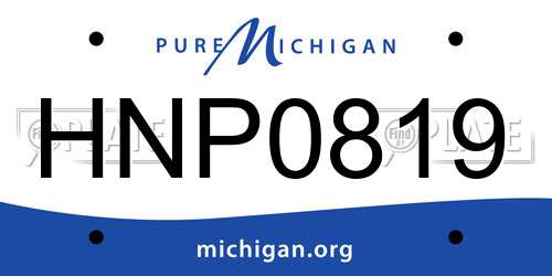 HNP0819 Michigan License Plate