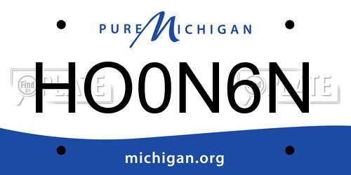 HO0N6N Michigan License Plate
