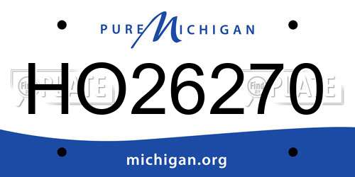HO26270 Michigan License Plate