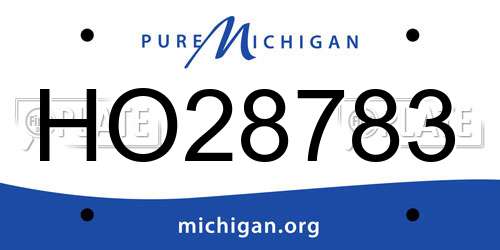 HO28783 Michigan License Plate