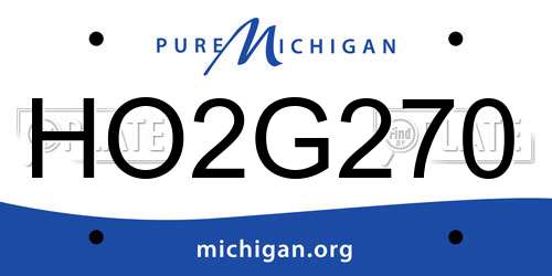 HO2G270 Michigan License Plate