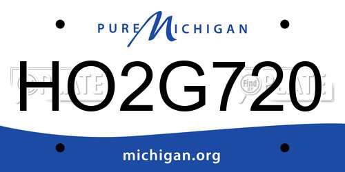 HO2G720 Michigan License Plate