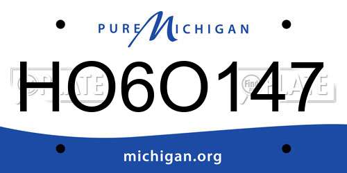 HO6O147 Michigan License Plate