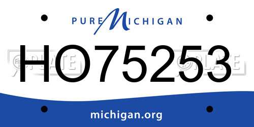 HO75253 Michigan License Plate