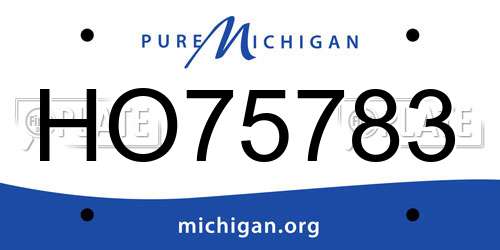 HO75783 Michigan License Plate