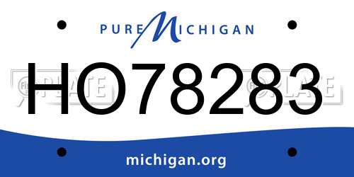 HO78283 Michigan License Plate