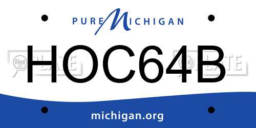 HOC64B Michigan License Plate