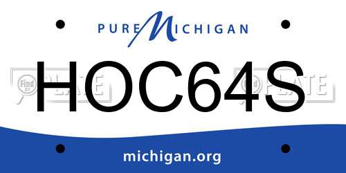 HOC64S Michigan License Plate