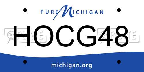 HOCG48 Michigan License Plate