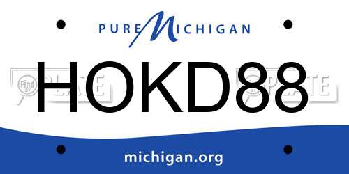 HOKD88 Michigan License Plate