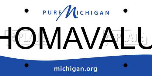 HOMAVALU Michigan License Plate