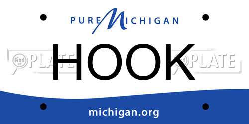 HOOK Michigan License Plate