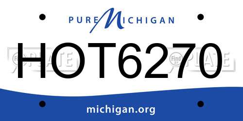 HOT6270 Michigan License Plate