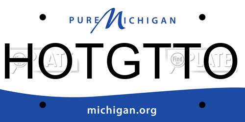HOTGTTO Michigan License Plate