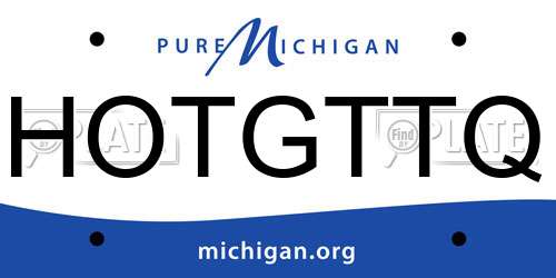 HOTGTTQ Michigan License Plate